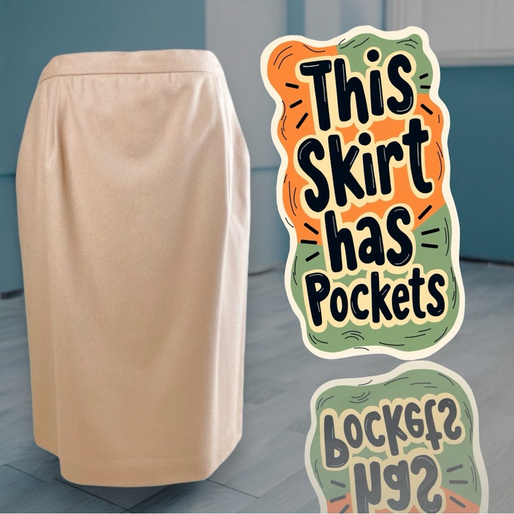 100% Virgin Wool Fully Lined Pendleton Petite Pencil Skirt Woolmark